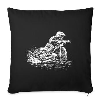 Speedway Speedway – Motorcycle Race - Sofa pillowcase 17,3'' x 17,3'' (45 x 45 cm) - black - Front