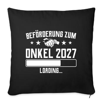 Uncle 2027 Promotion Pregnancy Gift - Sofa pillowcase 17,3'' x 17,3'' (45 x 45 cm) - black - Front