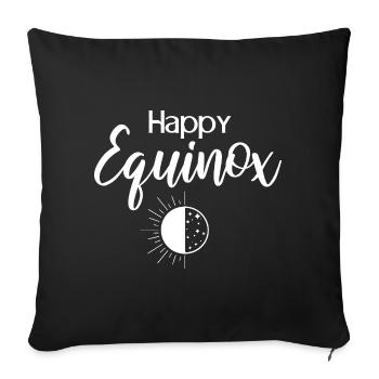 Happy Equinox Easter Ostara Pagan Spring - Sofa pillowcase 17,3'' x 17,3'' (45 x 45 cm) - black - Front
