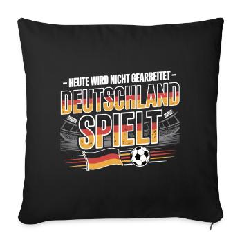 Germany Matchday Soccer Fan Soccer - Sofa pillowcase 17,3'' x 17,3'' (45 x 45 cm) - black - Front