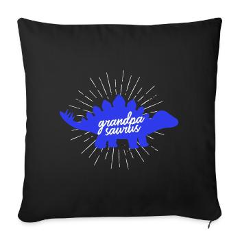 Grandpasaurus Stegosaurus Dinosaur Grandpa - Sofa pillowcase 17,3'' x 17,3'' (45 x 45 cm) - black - Front