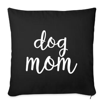 Dog Mom Cute Paw Mothers Day Shirt - Sofa pillowcase 17,3'' x 17,3'' (45 x 45 cm) - black - Front