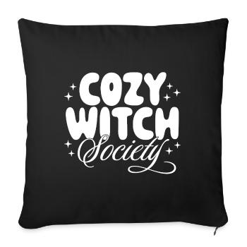Cuddly witch society - Sofa pillowcase 17,3'' x 17,3'' (45 x 45 cm) - black - Front