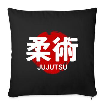 GYM d’Art Martial de Jujutsu Kanji japonais - Housse de coussin décorative 45 x 45 cm - noir - Devant