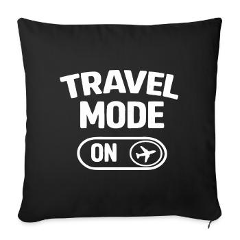 Travel Mode On Vacation Trip - Sofa pillowcase 17,3'' x 17,3'' (45 x 45 cm) - black - Front