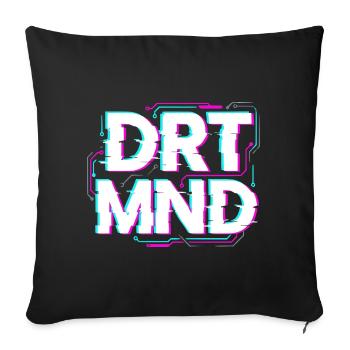T-shirt glitch de Dortmund, sweat à capuche, casquette - Housse de coussin décorative 45 x 45 cm - noir - Devant