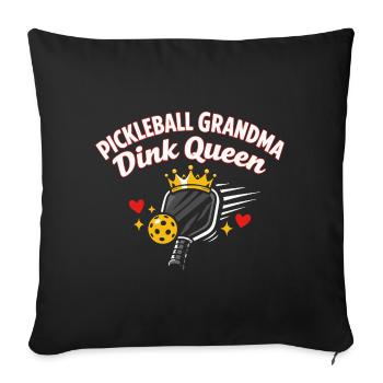 Pickleball-Großmutter Dink Queen Lustig - Sofakissenbezug 45 x 45 cm - Schwarz - Vorne