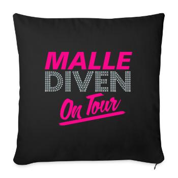 Mallorca, Party, Girls - Sofa pillowcase 17,3'' x 17,3'' (45 x 45 cm) - black - Front