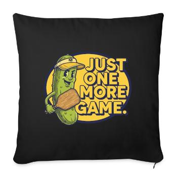 Pickleball Funny Player Just One More Game Love - Sofa pillowcase 17,3'' x 17,3'' (45 x 45 cm) - black - Front
