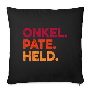 Onkel Pate Held - Sofakissenbezug 45 x 45 cm - Schwarz - Vorne