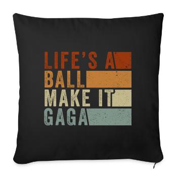 La vie est un vrai boulet, rends-la folle - Housse de coussin décorative 45 x 45 cm - noir - Devant