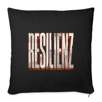 Resilienz - Sofakissenbezug 45 x 45 cm - Schwarz - Vorne