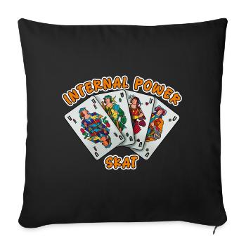 Skat: Mental strength - Sofa pillowcase 17,3'' x 17,3'' (45 x 45 cm) - black - Front