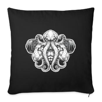 Bodybuilding Kraken for Gym Men - Sofa pillowcase 17,3'' x 17,3'' (45 x 45 cm) - black - Front