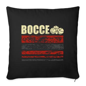 Bocce Petanque Boule Player - Sofa pillowcase 17,3'' x 17,3'' (45 x 45 cm) - black - Front
