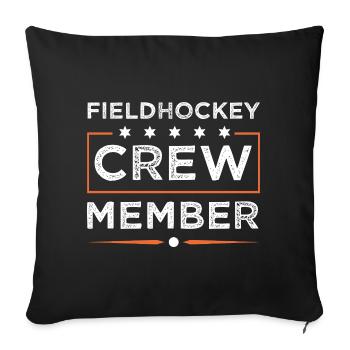 Équipe de hockey sur gazon - Housse de coussin décorative 45 x 45 cm - noir - Devant