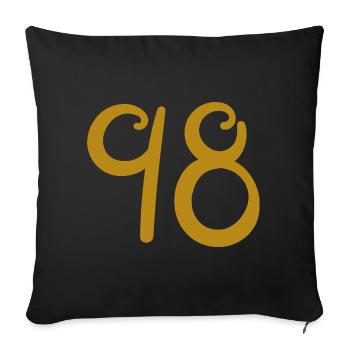 98 - Sofa pillowcase 17,3'' x 17,3'' (45 x 45 cm) - black - Front