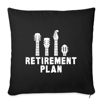 Guitar Retirement Plan - Sofa pillowcase 17,3'' x 17,3'' (45 x 45 cm) - black - Front