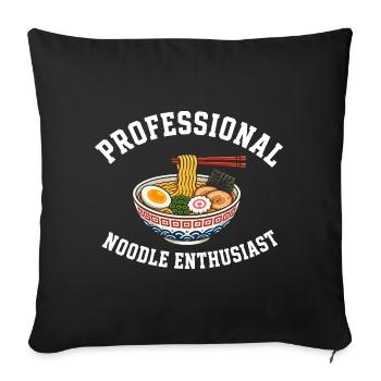 Japanese Ramen Anime Noodles Design - Sofa pillowcase 17,3'' x 17,3'' (45 x 45 cm) - black - Front