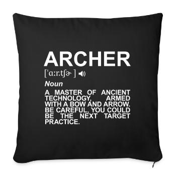 Archer Definition - Sofa pillowcase 17,3'' x 17,3'' (45 x 45 cm) - black - Front