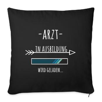 Arzt Ausbildung Medizinstudium Medizin Student - Sofakissenbezug 45 x 45 cm - Schwarz - Vorne