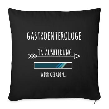 Gastroenterologe Ausbildung Medizinstudium Arzt  - Sofakissenbezug 45 x 45 cm - Schwarz - Vorne