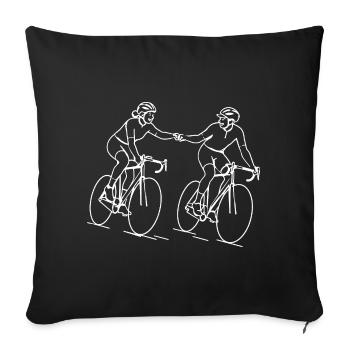 Vélo de gravier - Housse de coussin décorative 45 x 45 cm - noir - Devant
