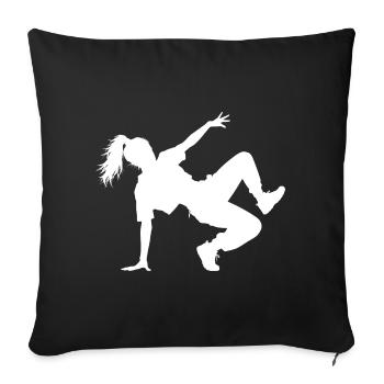 Idée cadeau pour un fan de danse avec hip-hop - Housse de coussin décorative 45 x 45 cm - noir - Devant