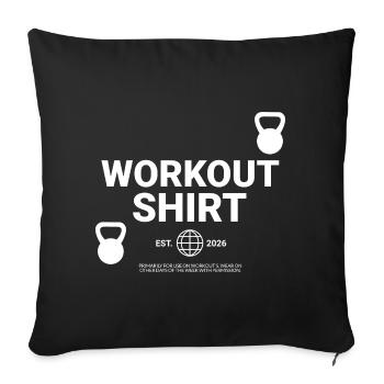 workout shirt - Sofa pillowcase 17,3'' x 17,3'' (45 x 45 cm) - black - Front