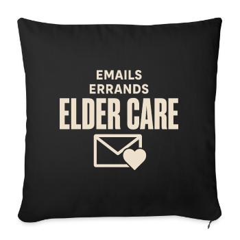 Working Caregiver Family Caregiver - Sofa pillowcase 17,3'' x 17,3'' (45 x 45 cm) - black - Front