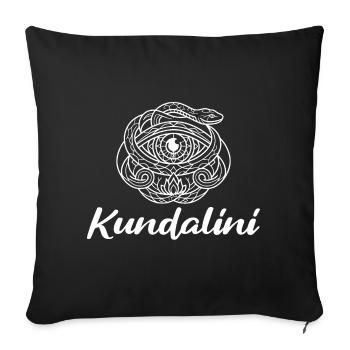 Kundalini Serpent Eye Mandala - Sofa pillowcase 17,3'' x 17,3'' (45 x 45 cm) - black - Front