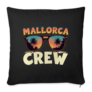 Mallorca Crew - Sofakissenbezug 45 x 45 cm - Schwarz - Vorne