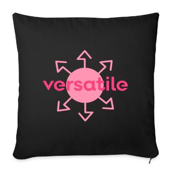 vielseitig - Sofakissenbezug 45 x 45 cm - Schwarz - Vorne