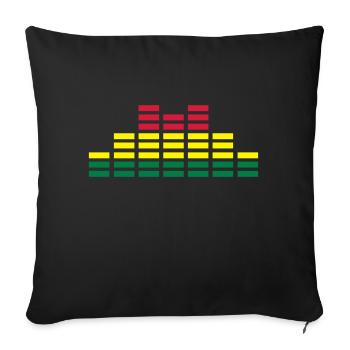 music - Housse de coussin décorative 45 x 45 cm - noir - Devant