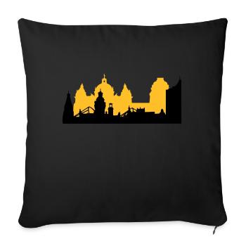 Leipzig Skyline - Sofakissenbezug 45 x 45 cm - Schwarz - Vorne