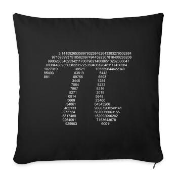 Pi - Sofa pillowcase 17,3'' x 17,3'' (45 x 45 cm) - black - Front