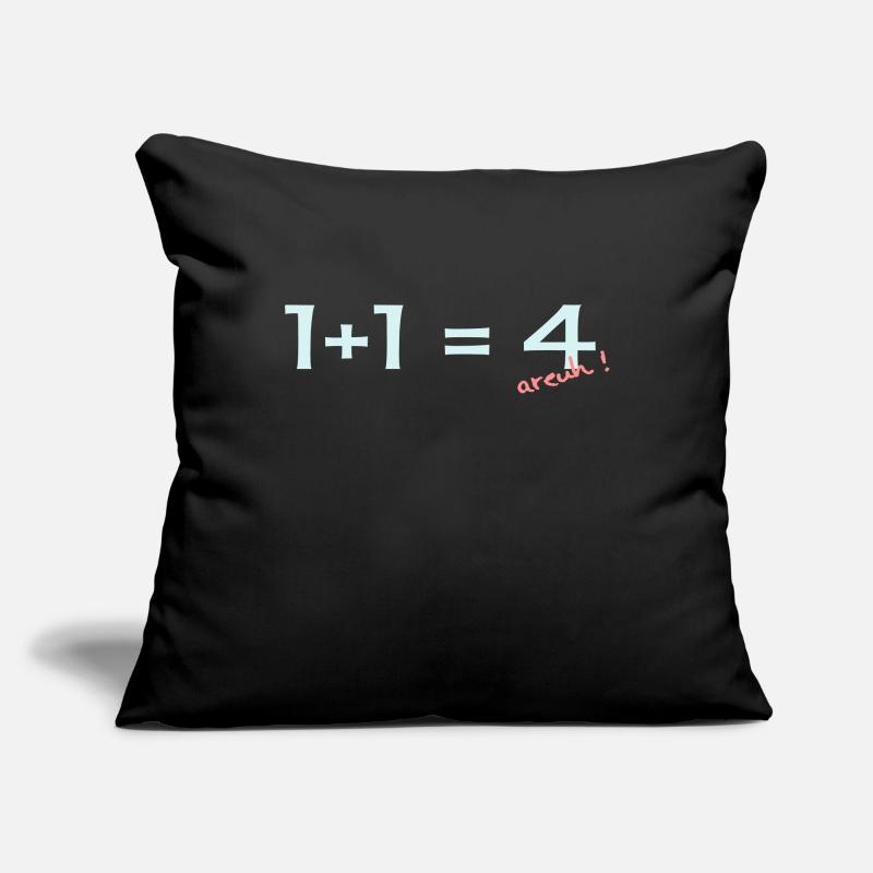 1 + 1 = 4 Sofa pillowcase 17,3'' x 17,3'' (45 x 45 cm)