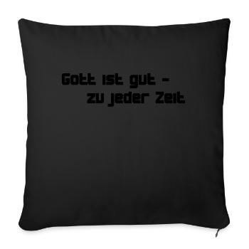 Spruch - Sofakissenbezug 45 x 45 cm - Schwarz - Vorne