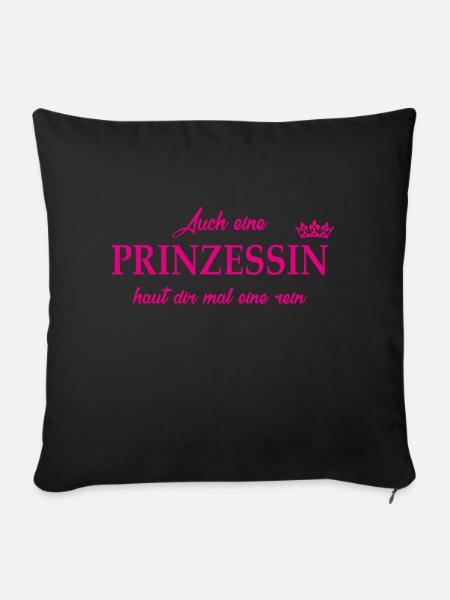 Prinzessin haut rein - Sofakissenbezug 45 x 45 cm - Schwarz