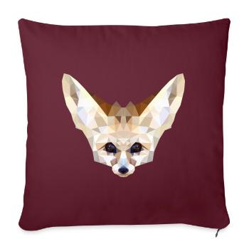 Fennec low poly - Sofakissenbezug 45 x 45 cm - Burgunderrot - Vorne