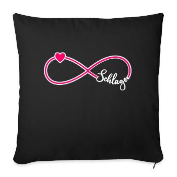 Unendlichkeit Symbol Schlager Infinity - Sofakissenbezug 45 x 45 cm - Schwarz - Vorne