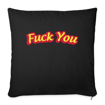 cool funny insult you - Sofa pillowcase 17,3'' x 17,3'' (45 x 45 cm) - black - Front
