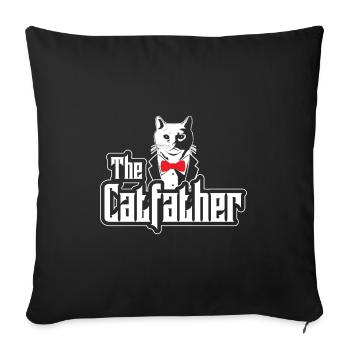 Cat Dad Crazy Cats Father Maine Coon Siam - Sofa pillowcase 17,3'' x 17,3'' (45 x 45 cm) - black - Front