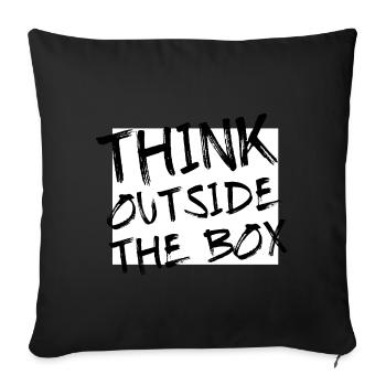Motivation - Sortir des sentiers battus - Housse de coussin décorative 45 x 45 cm - noir - Devant
