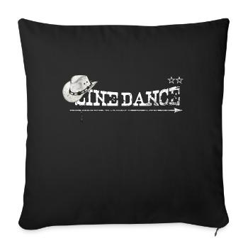 linedance - Sofakissenbezug 45 x 45 cm - Schwarz - Vorne