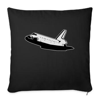 Navette spatiale (aucun emblèmes) - Housse de coussin décorative 45 x 45 cm - noir - Devant