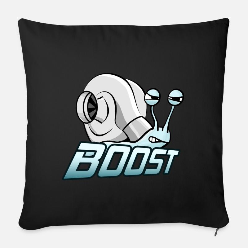 Turbo Boost Schnecke | Tuning | Ladedruck - Sofakissenbezug 45 x 45 cm - Schwarz