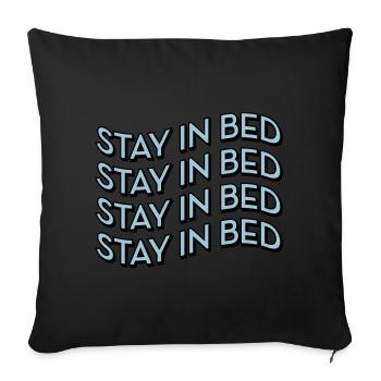 Stay in bed - Sofa pillowcase 17,3'' x 17,3'' (45 x 45 cm) - black - Front