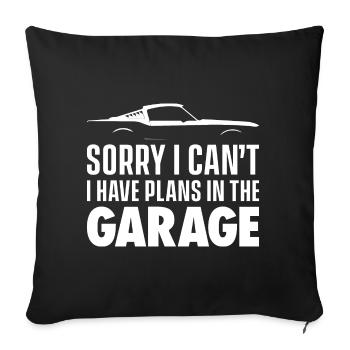 Funny Garage Shirts Car Lovers - Sofa pillowcase 17,3'' x 17,3'' (45 x 45 cm) - black - Front