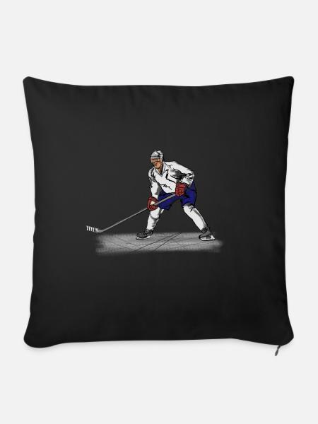 Hockey - Sofakissenbezug 45 x 45 cm - Schwarz